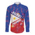 Personalised Philippines Billiards Long Sleeve Button Shirt Cue With Balls Flag Style - Polynesian Pride