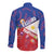 Personalised Philippines Billiards Long Sleeve Button Shirt Cue With Balls Flag Style - Polynesian Pride