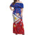Personalised Philippines Billiards Off Shoulder Maxi Dress Cue With Balls Flag Style - Polynesian Pride