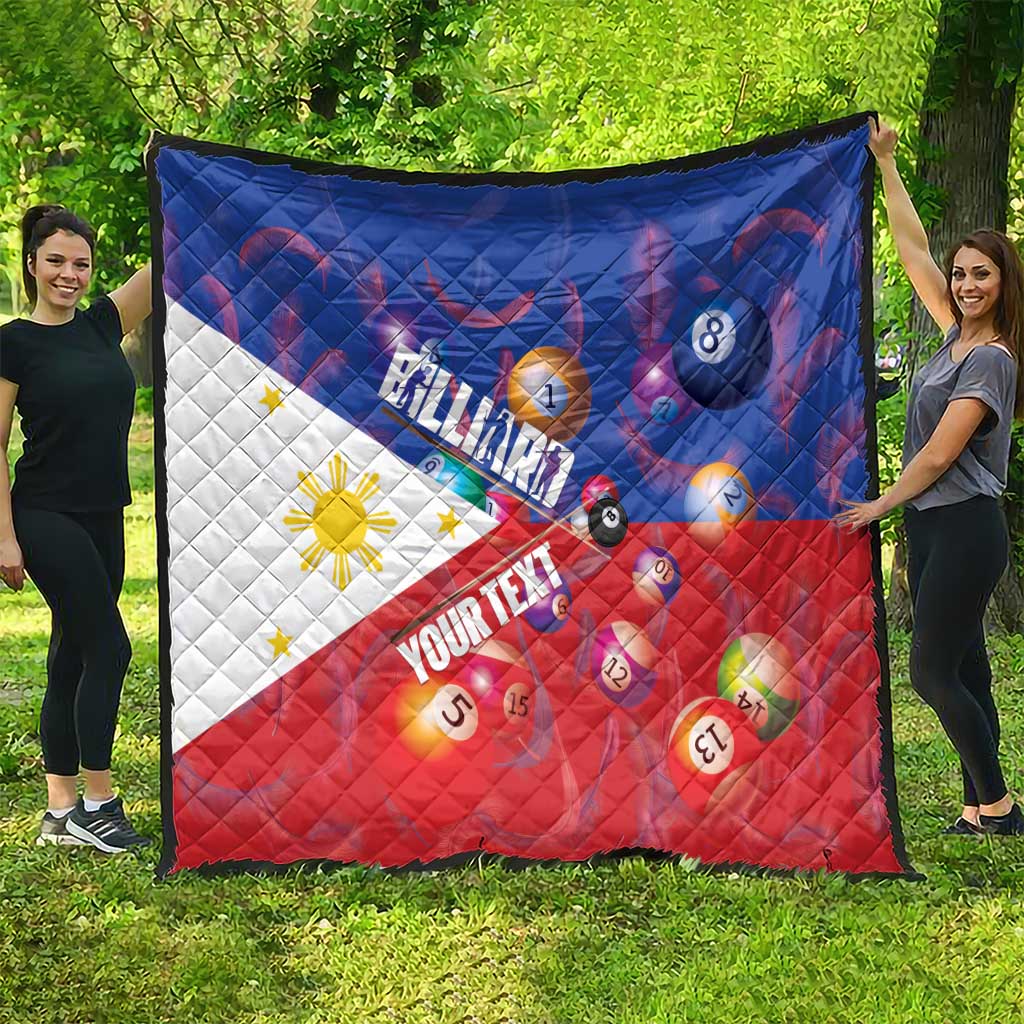 Personalised Philippines Billiards Quilt Cue With Balls Flag Style - Polynesian Pride