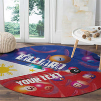 Personalised Philippines Billiards Round Carpet Cue With Balls Flag Style - Polynesian Pride