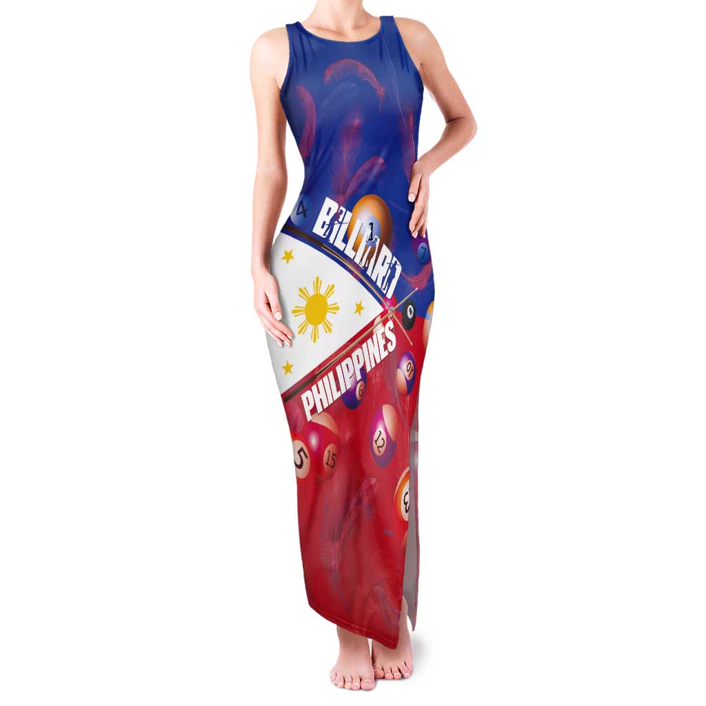 Personalised Philippines Billiards Tank Maxi Dress Cue With Balls Flag Style - Polynesian Pride