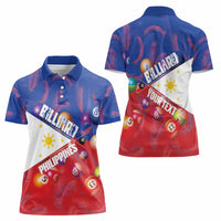 Personalised Philippines Billiards Women Polo Shirt Cue With Balls Flag Style - Polynesian Pride