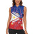 Personalised Philippines Billiards Women Sleeveless Polo Shirt Cue With Balls Flag Style - Polynesian Pride
