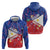 Personalised Philippines Billiards Zip Hoodie Cue With Balls Flag Style - Polynesian Pride