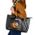 Personalised New Zealand Billiards Leather Tote Bag Maori Fern On Fire 8 Ball - Polynesian Pride