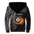 Personalised New Zealand Billiards Sherpa Hoodie Maori Fern On Fire 8 Ball - Polynesian Pride