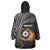Personalised New Zealand Billiards Wearable Blanket Hoodie Maori Fern On Fire 8 Ball - Polynesian Pride