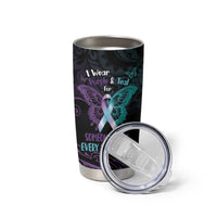 Suicide Awareness Memorial Tumbler Cup I Wear Purple and Teal For Someone I Miss - Polynesian Pride