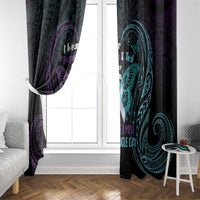 Suicide Awareness Memorial Window Curtain I Wear Purple and Teal For Someone I Miss - Polynesian Pride