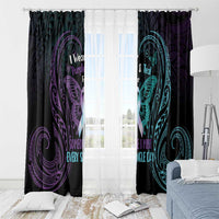 Suicide Awareness Memorial Window Curtain I Wear Purple and Teal For Someone I Miss - Polynesian Pride