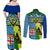 Custom Malampa Fiji Day Couples Matching Off Shoulder Maxi Dress and Long Sleeve Button Shirts Together We Grow Proud Polynesian Tapa Artsy LT14 - Polynesian Pride