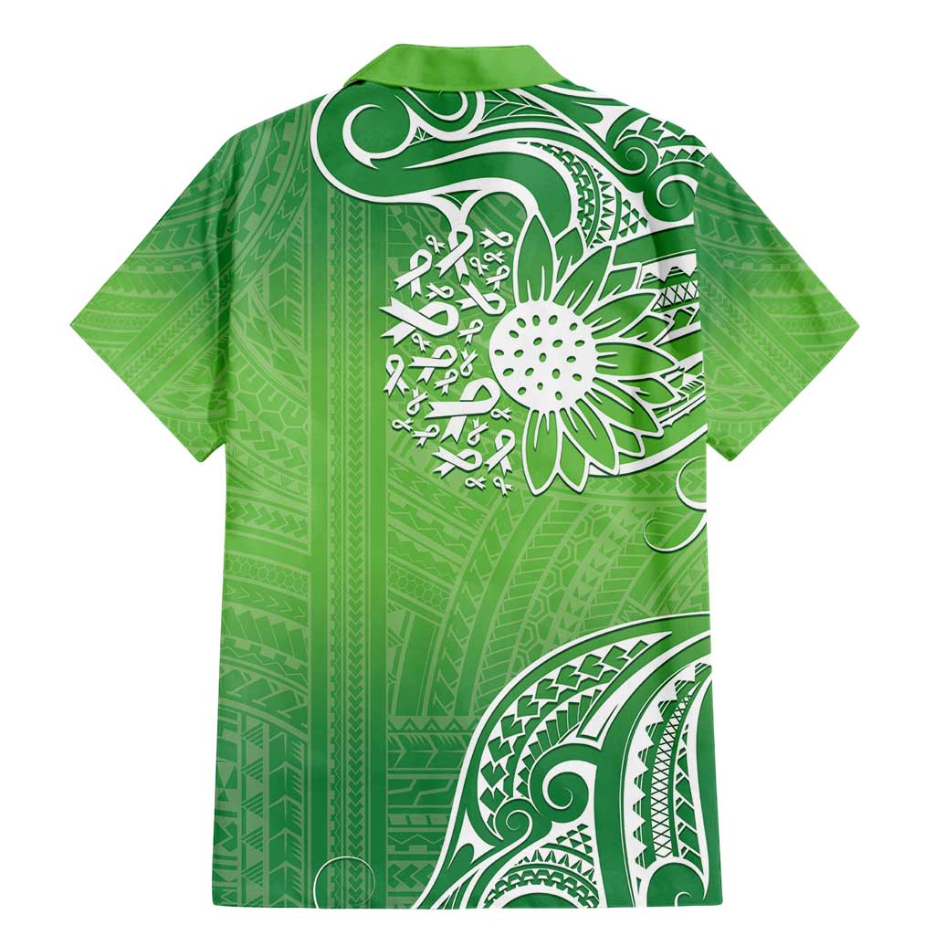 Polynesia Depression Awareness Family Matching Mermaid Dress and Hawaiian Shirt Sunflower Green Ribbons Polynesian Tattoo LT14 - Polynesian Pride