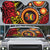 Celebrating 50 Years Papua New Guinea Auto Sun Shade Aboriginal Mix Papuan Pattern - Polynesian Pride