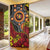Celebrating 50 Years Papua New Guinea Door Cover Aboriginal Mix Papuan Pattern - Polynesian Pride