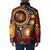 Celebrating 50 Years Papua New Guinea Padded Jacket Aboriginal Mix Papuan Pattern - Polynesian Pride