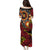Celebrating 50 Years Papua New Guinea Puletasi Aboriginal Mix Papuan Pattern - Polynesian Pride