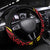 Celebrating 50 Years Papua New Guinea Steering Wheel Cover Aboriginal Mix Papuan Pattern - Polynesian Pride