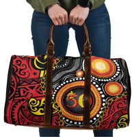 Celebrating 50 Years Papua New Guinea Travel Bag Aboriginal Mix Papuan Pattern - Polynesian Pride