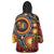 Celebrating 50 Years Papua New Guinea Wearable Blanket Hoodie Aboriginal Mix Papuan Pattern - Polynesian Pride