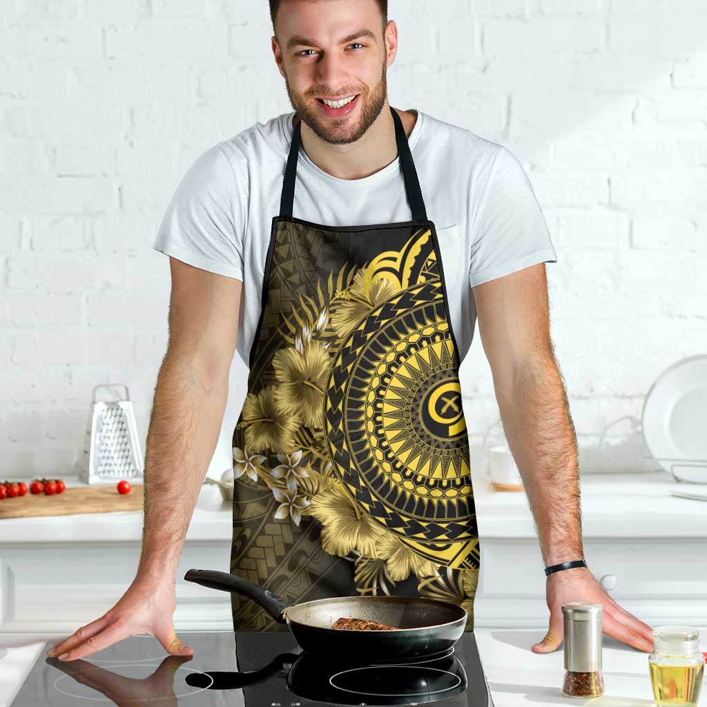 Vanuatu Apron Hibisus Polynesian Pattern Gold - Polynesian Pride