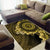 Vanuatu Area Rug Hibisus Polynesian Pattern Gold - Polynesian Pride
