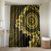 Vanuatu Bathroom Set Hibisus Polynesian Pattern Gold - Polynesian Pride