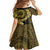 Vanuatu Family Matching Off The Shoulder Long Sleeve Dress and Hawaiian Shirt Hibisus Polynesian Pattern Gold - Polynesian Pride