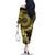 Vanuatu Family Matching Off The Shoulder Long Sleeve Dress and Hawaiian Shirt Hibisus Polynesian Pattern Gold - Polynesian Pride