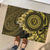 Vanuatu Rubber Doormat Hibisus Polynesian Pattern Gold - Polynesian Pride