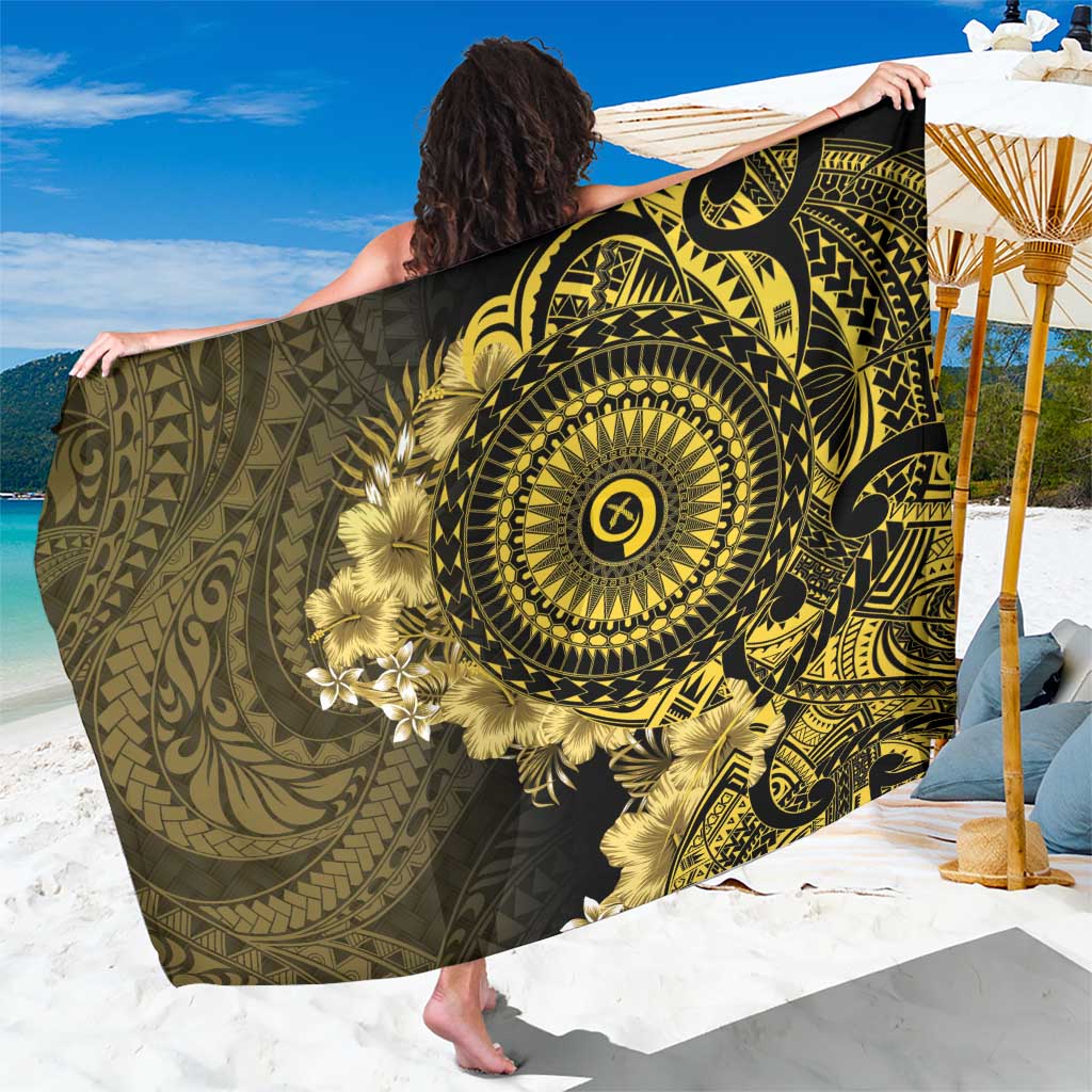 Vanuatu Sarong Hibisus Polynesian Pattern Gold - Polynesian Pride