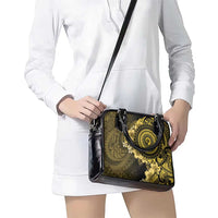 Vanuatu Shoulder Handbag Hibisus Polynesian Pattern Gold - Polynesian Pride