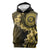 Vanuatu Sleeveless Hoodie Hibisus Polynesian Pattern Gold - Polynesian Pride