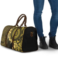 Vanuatu Travel Bag Hibisus Polynesian Pattern Gold - Polynesian Pride