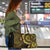 Vanuatu Travel Bag Hibisus Polynesian Pattern Gold - Polynesian Pride