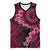Vanuatu Basketball Jersey Hibisus Polynesian Pattern Pink - Polynesian Pride