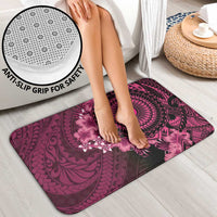 Vanuatu Bathroom Set Hibisus Polynesian Pattern Pink - Polynesian Pride