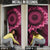 Vanuatu Door Cover Hibisus Polynesian Pattern Pink - Polynesian Pride