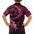 Vanuatu Family Matching Off The Shoulder Long Sleeve Dress and Hawaiian Shirt Hibisus Polynesian Pattern Pink - Polynesian Pride