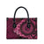 Vanuatu Leather Bag Hibisus Polynesian Pattern Pink - Polynesian Pride