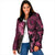 Vanuatu Padded Jacket Hibisus Polynesian Pattern Pink - Polynesian Pride