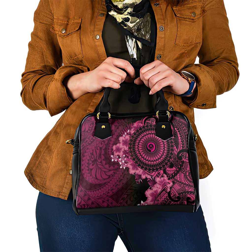 Vanuatu Shoulder Handbag Hibisus Polynesian Pattern Pink - Polynesian Pride