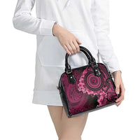 Vanuatu Shoulder Handbag Hibisus Polynesian Pattern Pink - Polynesian Pride