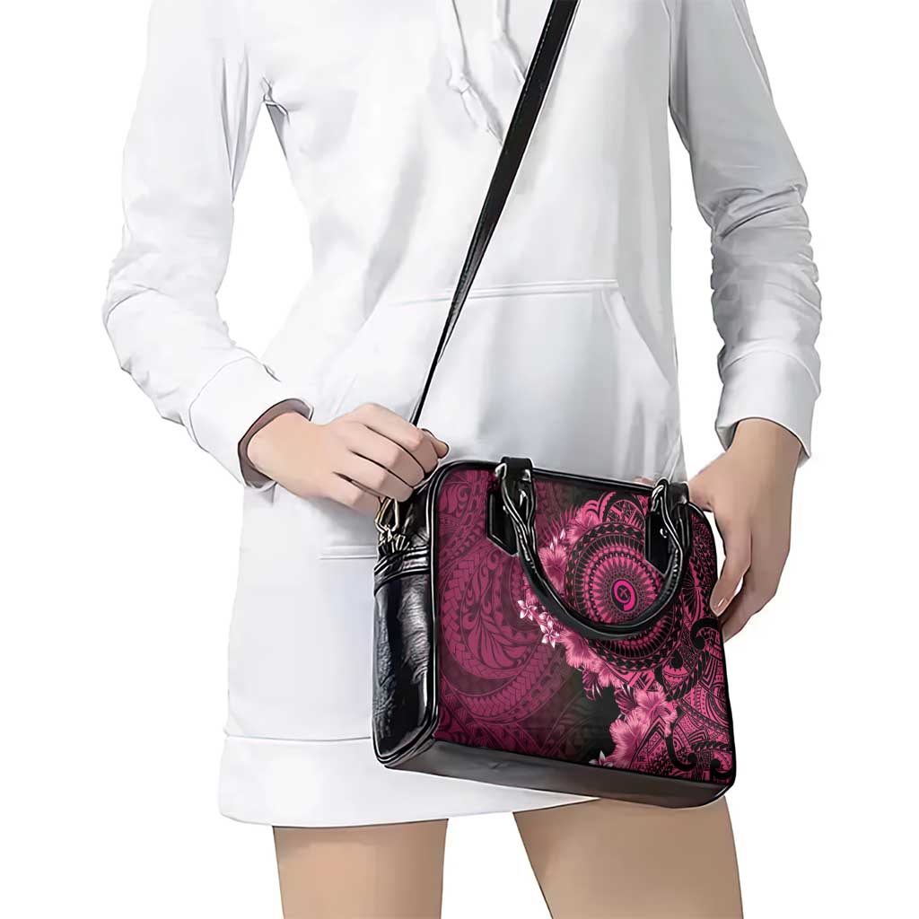 Vanuatu Shoulder Handbag Hibisus Polynesian Pattern Pink - Polynesian Pride