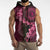 Vanuatu Sleeveless Zip Hoodie Hibisus Polynesian Pattern Pink - Polynesian Pride