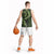 Vanuatu Basketball Jersey Hibisus Polynesian Pattern Green - Polynesian Pride