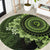 Vanuatu Round Carpet Hibisus Polynesian Pattern Green - Polynesian Pride