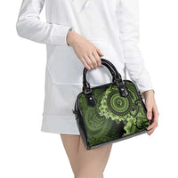 Vanuatu Shoulder Handbag Hibisus Polynesian Pattern Green - Polynesian Pride