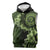Vanuatu Sleeveless Hoodie Hibisus Polynesian Pattern Green - Polynesian Pride