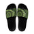 Vanuatu Slide Sandals Hibisus Polynesian Pattern Green - Polynesian Pride